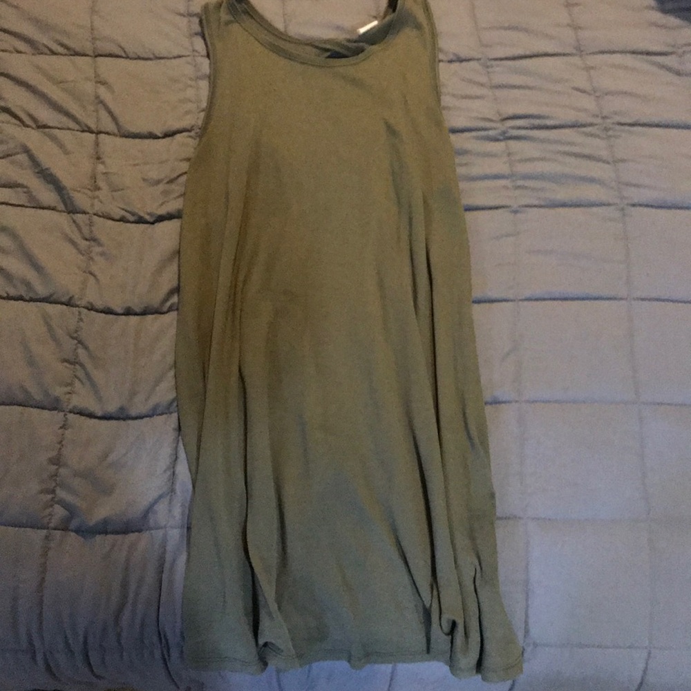 Olive green summer dress